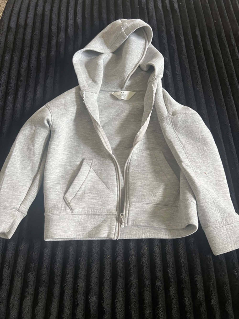 Light Gray Kids Zip-Up Hoodie